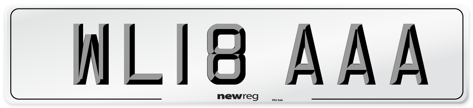 WL18 AAA Number Plate from New Reg